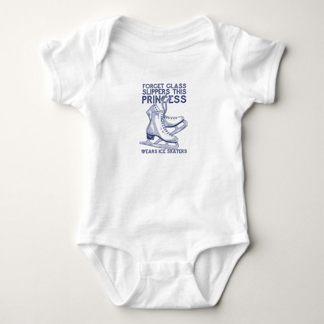 ICE SKATING PRINCESS BABY BODYSUIT (Front)