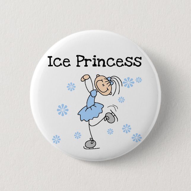 Ice Skating Princess Tshirts and Gifts 2 Inch Round Button (Front)