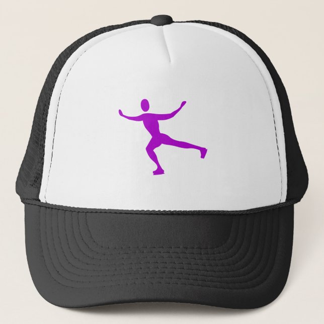 Ice Skating - Purple Trucker Hat (Front)