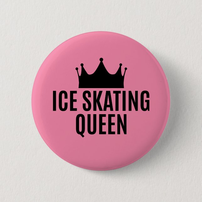Ice Skating Queen - Ice Skating  2 Inch Round Button (Front)