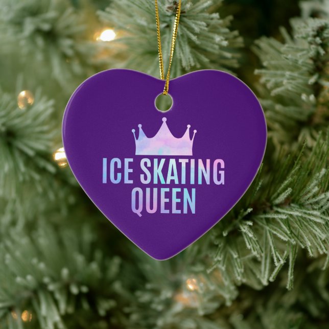 Ice Skating Queen - Ice Skating Lovers  Ceramic Ornament (Tree)