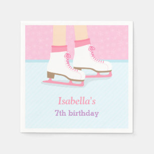 Ice Skating Rink Girls Birthday Party Supplies Napkin