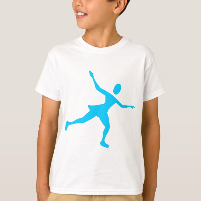Ice Skating - Sky Blue T-Shirt (Front)