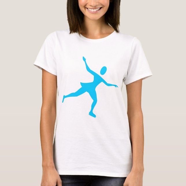 Ice Skating - Sky Blue T-Shirt (Front)