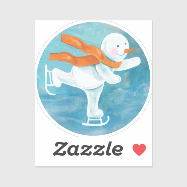 Ice Skating Snowman   (Sheet)