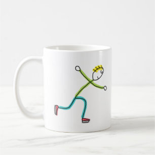 Ice Skating Stickman Coffee Mug