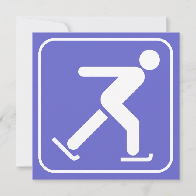 Ice Skating Symbol Invitation (Front)