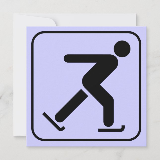 Ice Skating Symbol Invitation (Front)