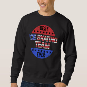 Ice Skating Team Independence Day Patriotic Skater Sweatshirt