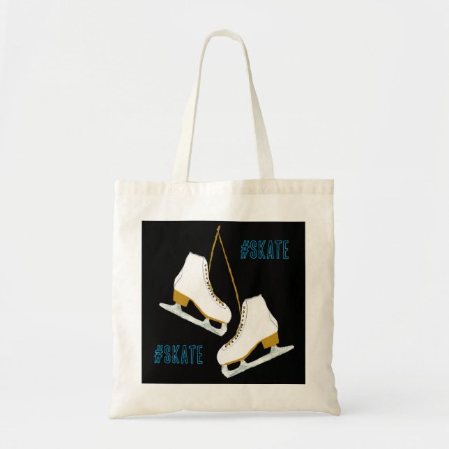 Ice Skating Tote Bag (Front)