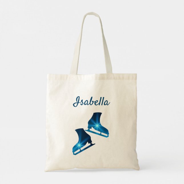 Ice Skating Tote Bag blue star best feeling (Back)