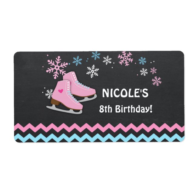 Ice Skating Water bottle labels (Front)