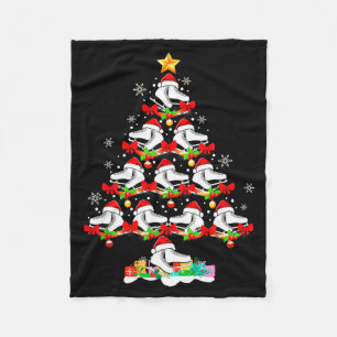 Ice Skating Winter Srts Lover Xmas Family Christma Fleece Blanket