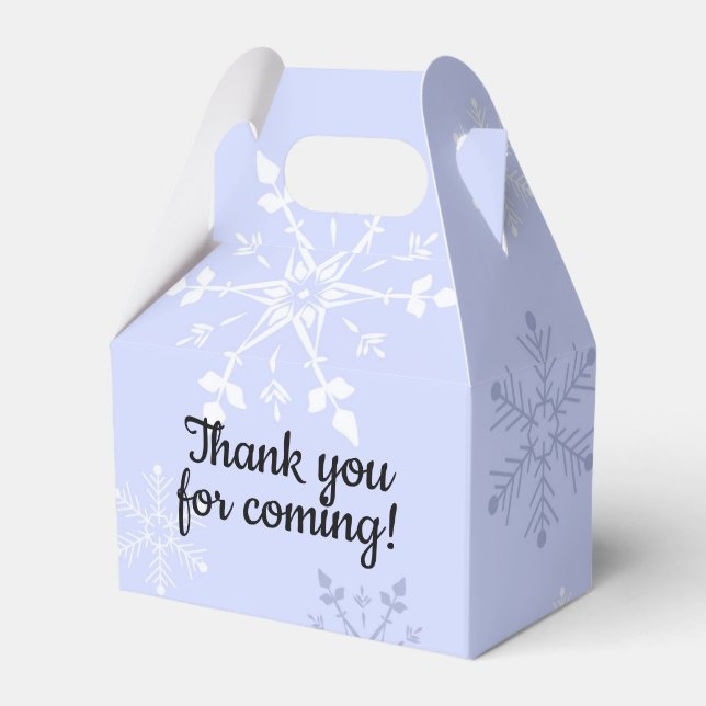 Ice Skating Winter Wonderland Birthday Favour Box (Front Side)
