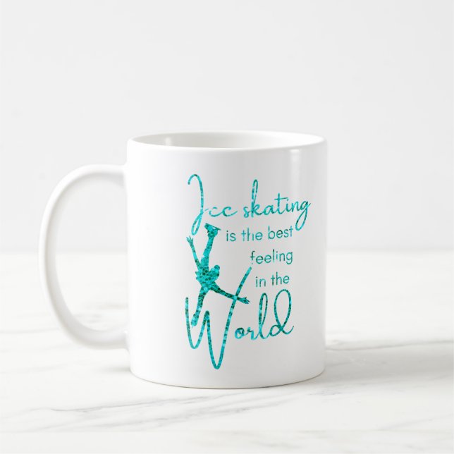 Ice Sking Mug Meilleur étincelle turquoise (Gauche)