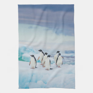 Ice & Snow Adelie Penguins Antarctica Kitchen Towel