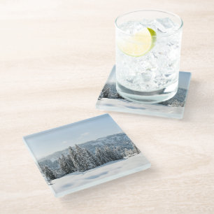Ice & Snow Allgäu Bavaria Germany Glass Coaster