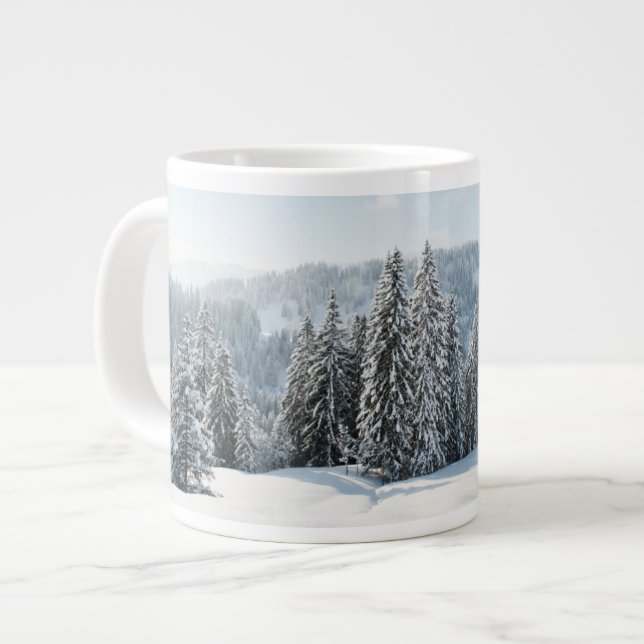 Ice & Snow | Allgäu Bavaria Germany Large Coffee Mug (Front Left)