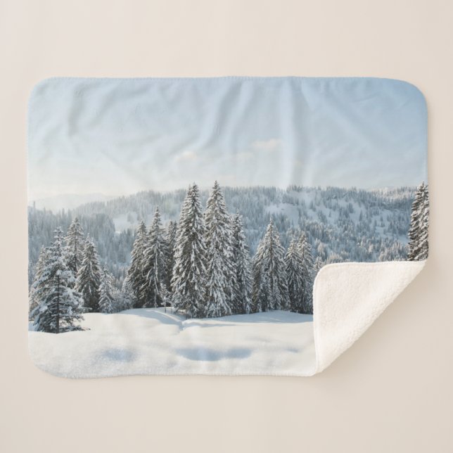 Ice & Snow | Allgäu Bavaria Germany Sherpa Blanket (Front (Horizontal))
