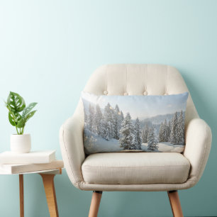 Ice & Snow   Allgäu Bavaria Southern Germany Lumbar Pillow