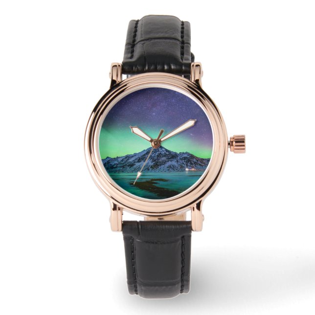 Ice & Snow | Aurora Borealis Milky Way Iceland Watch (Front)