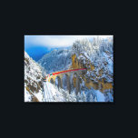 Ice & Snow | Bernina Express, Switzerland Canvas Print<br><div class="desc">This amazing Getty Images photo features Landwasser Viaduct,  Switzerland.</div>