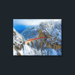 Ice & Snow | Bernina Express, Switzerland Canvas Print<br><div class="desc">This amazing Getty Images photo features Landwasser Viaduct,  Switzerland.</div>