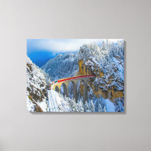 Ice & Snow   Bernina Express, Switzerland Canvas Print