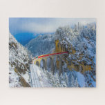 Ice & Snow | Bernina Express, Switzerland Jigsaw Puzzle<br><div class="desc">This amazing Getty Images photo features Landwasser Viaduct, Switzerland.</div>