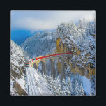 Ice & Snow | Bernina Express, Switzerland Magnet<br><div class="desc">This amazing Getty Images photo features Landwasser Viaduct,  Switzerland.</div>
