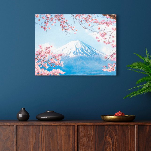 Ice & Snow | Cherry Blossoms Mt. Fuji Japan Canvas Print (Creator Uploaded)