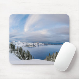 Ice & Snow Crater Lake Oregon Mouse Pad