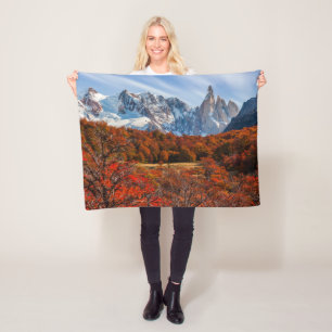 Ice & Snow   El Chalten, Argentina Patagonia Fleece Blanket