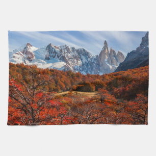Ice & Snow El Chalten, Argentina Patagonia Kitchen Towel
