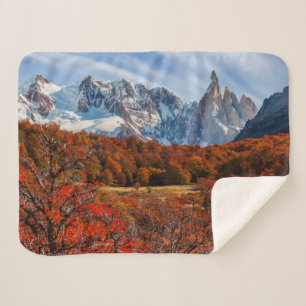 Ice & Snow   El Chalten, Argentina Patagonia Sherpa Blanket