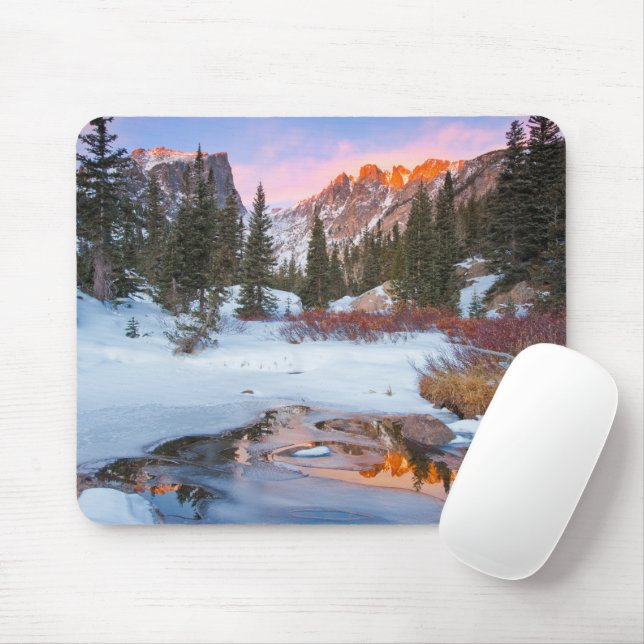 Ice & Snow | Estes Park, Colorado Mouse Pad (With Mouse)