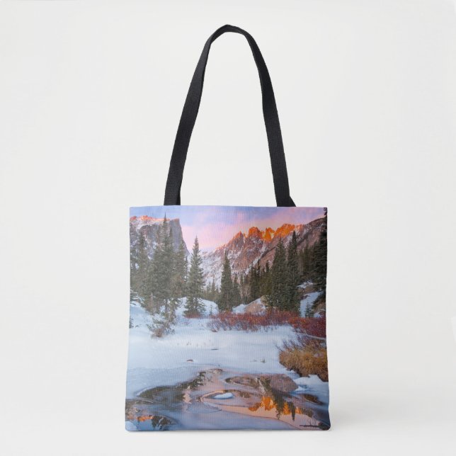 Ice & Snow | Estes Park, Colorado Tote Bag (Front)