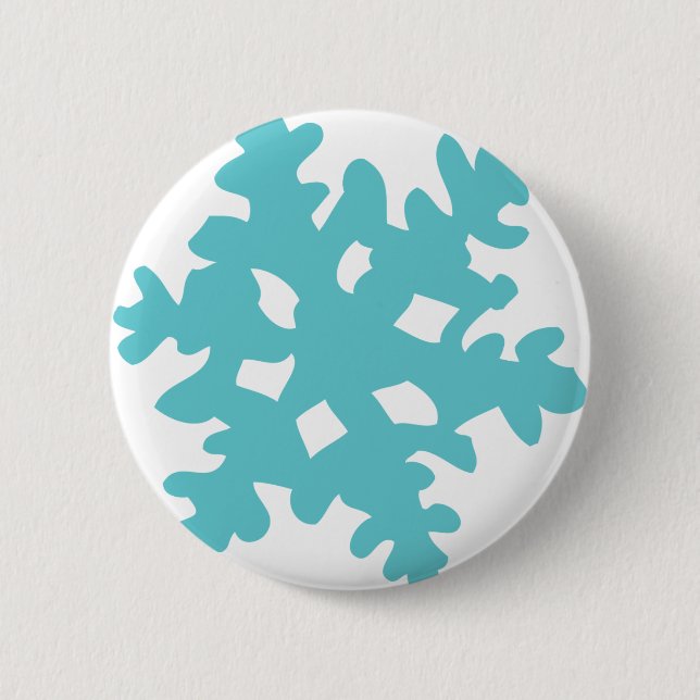 ice snow flake - snowflake 2 inch round button (Front)