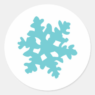 ice snow flake - snowflake classic round sticker