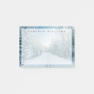 Ice & Snow Frozen Winter Road Russia, Siberia Post-it Notes