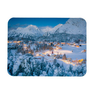 Ice & Snow Graubunden, Engadin, Switzerland Magnet