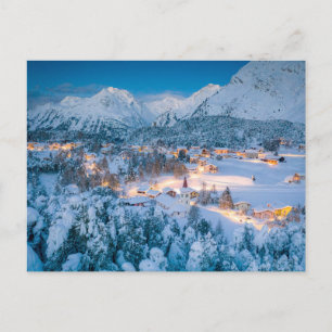 Ice & Snow   Graubunden, Engadin, Switzerland Postcard