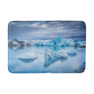 Ice & Snow Jokulsarlon Lagoon, Iceland Bath Mat
