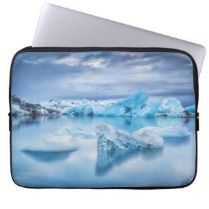 Ice & Snow Jokulsarlon Lagoon, Iceland Laptop Sleeve