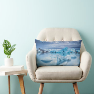 Ice & Snow Jokulsarlon Lagoon, Iceland Lumbar Pillow