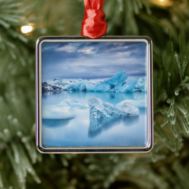 Ice & Snow | Jokulsarlon Lagoon, Iceland Metal Ornament (Tree)