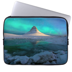 Ice & Snow Kirkjufell Mountain, Iceland Laptop Sleeve