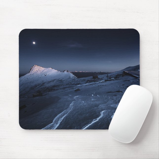 Ice & Snow | Kiso-Komagatake Plateau, Japan Alps Mouse Pad (With Mouse)