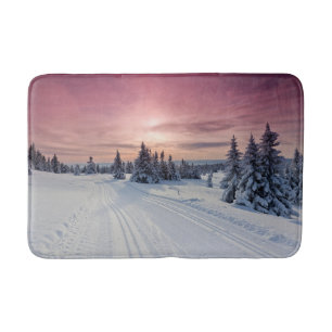 Ice & Snow Lillehammer, Norway Bath Mat