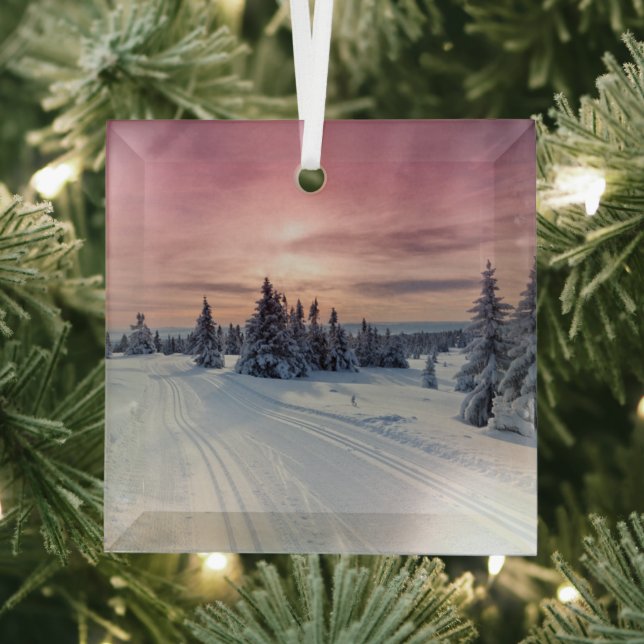 Ice & Snow | Lillehammer, Norway Glass Ornament (Insitu)